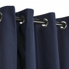 Hammock Source CUR96NVGRSN 50 x 96 in. Sunbrella Outdoor Curtain with Nickel Plated Grommets&#44; Navy   